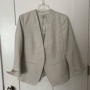 LOFT Linen Blend Blazer - Sz 6 Tall